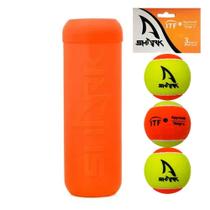 Kit Tubo Laranja com 03 Bolas de Beach Tennis Shark Kit Tubo Laranja com 03 Bolas de Beach Tennis Shark