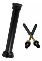 Kit Tubo Ligação 30cm Preto + Parafusos Fixo Vaso Sanitário Kit Tubo Ligação 30cm Preto + Parafusos Fixo Vaso Sanitário