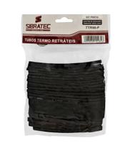 Kit Tubos Termo Retráteis Preto 98pçs 10cm cada / 1,5mm-16mm - Sibratec