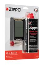 Kit tudo-em-um Zippo Green Matte Windproof Isqueiro Kit tudo-em-um Zippo Green Matte Windproof Isqueiro