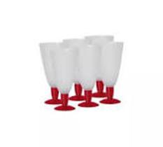 Kit Tupperware 6 Taças Longa Murano 500ml Vermelha Kit Tupperware 6 Taças Longa Murano 500ml Vermelha