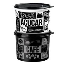 Kit Tupperware Café Açúcar Pop Box PB 2 peças