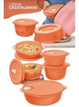 Kit Tupperware Cristalwave 2 Geração - 8 Peças Rosado