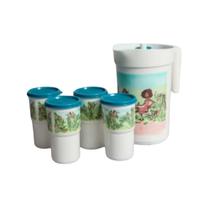Kit Tupperware Izak com Jarra de 2 Litros e 4 Copos