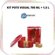 Kit Tupperware Policarbonato Pote Visual - 700 ml + 1,5 lt