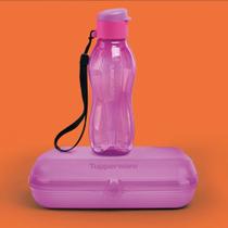 Kit Tupperware Porta Snack + Eco Tupper Plus 310ml Rosa Amora