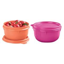 Kit Tupperware Tigelinha Rosa e Pêssego 250ml Kit Tupperware Tigelinha Rosa e Pêssego 250ml