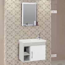 Kit Turim Susp 2 nichos 55,5 cm Pia+Espelho Palissandro Kit Turim Susp 2 nichos 55,5 cm Pia+Espelho Palissandro