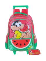Kit Turma Da Monica Mochila Rodas + Estojo Triplo - Vermelho Kit Turma Da Monica Mochila Rodas + Estojo Triplo - Vermelho