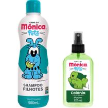Kit Turma da Mônica Pets - Shampoo Filhotes + Colônia Macho para Cães e Gatos - Total Química