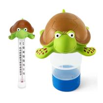 Kit Turtle para Piscina: Dispensador de Cloro e Termômetro (2 Unidades)