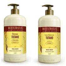Kit Tutano Bio Extratus Shampoo + Creme De Silicone 1 Litro