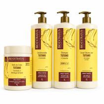 Kit Tutano Sh, Cond, Banho de Creme e Creme de Silicone 1L Bio Extratus
