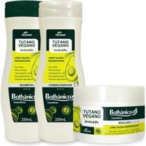 Kit Tutano Vegano Avocado Shampoo + Condicionador + Máscara 250ml Bothanico Kit Tutano Vegano Avocado Shampoo + Condicionador + Máscara 250ml Bothanico