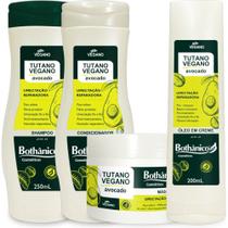 Kit Tutano Vegano Avocado Shampoo + Condicionador + Máscara 250ml + Óleo Em Creme 200ml Bothanico Kit Tutano Vegano Avocado Shampoo + Condicionador + Máscara 250ml + Óleo Em Creme 200ml Bothanico