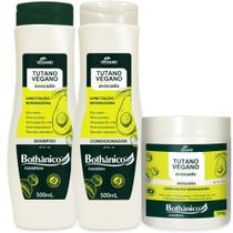 Kit Tutano Vegano Avocado Shampoo + Condicionador + Máscara 500ml Bothanico