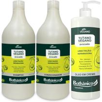 Kit Tutano Vegano Avocado Shampoo + Condicionador + Óleo Em Creme 1L Bothanico Kit Tutano Vegano Avocado Shampoo + Condicionador + Óleo Em Creme 1L Bothanico