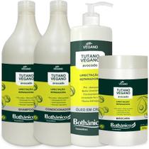 Kit Tutano Vegano Avocado Shampoo + Condicionador + Óleo Em Creme 1L + Máscara 900ml Bothanico
