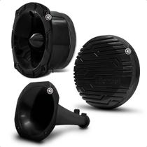 Kit Tweeter STB 350 e Driver Bomber DB200X Bolota Para Caixa Trio e Corneteira 100Wrms 8 Ohms + Cone