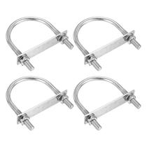 Kit U-Bolt DTGN M10x76x110mm em aço inoxidável 304, 4 conjuntos Kit U-Bolt DTGN M10x76x110mm em aço inoxidável 304, 4 conjuntos