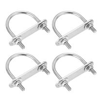 Kit U-Bolt DTGN M6x42x62mm em aço inoxidável 304, 4 conjuntos