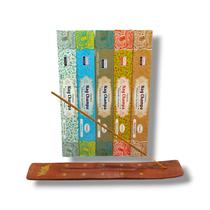 Kit Uau 5cxs Incenso Massala Darshan Nag Champa + incensário