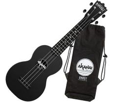 Kit Ukulele Akahai Ghost Soprano Acústico Cordas Aquila