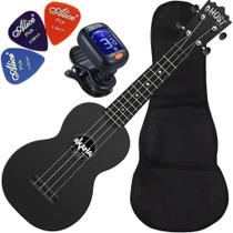 Kit Ukulele Akahai Ghost Soprano Acústico Hawaii Volcano