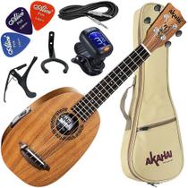 Kit Ukulele Akahai Ronsani Akp-21e Soprano Elétrico Pineapple Natural