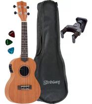 Kit Ukulele Concert Strinberg Uk06ce Elétrico Afinador Full