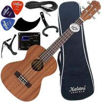 Kit Ukulele Elétrico Tenor 26 Kalani Sapele Kal220 Ts Eq