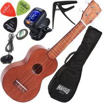 Kit Ukulele Mahalo Soprano Eletroacústico Aquila Rainbow Nt