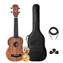 Kit Ukulele Seizi Bali Soprano Elétrico Sapele Completo