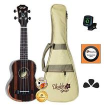 Kit Ukulele Seizi Bora-Bora Plus Soprano Ebony Completo