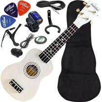 Kit Ukulele Soprano Acústico Uks-01 Wh Branco Andaluz Ux02