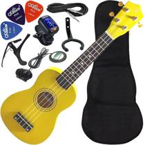 Kit Ukulele Soprano Acústico Uks-01 YL Amarelo Andaluz Ux02