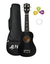 Kit Ukulele Soprano Alpha Ambidestro Infantil Iniciante com Bag Palheta