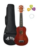 Kit Ukulele Soprano Alpha Ambidestro Infantil Iniciante com Bag Palheta