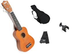 Kit ukulele soprano land + capa+correia +suporte de parede