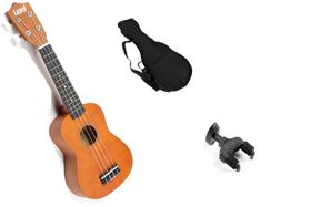 Kit ukulele soprano land + capa + suporte de parede