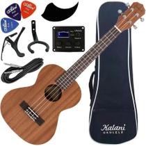 Kit Ukulele Tenor Elétrico Ativo Kal220 Ts Eq Série Tribes