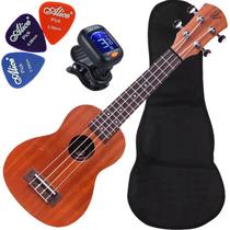 Kit Ukulele Winner Soprano 21 Sapele Palhetas Afinador Bag