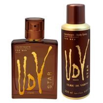 Kit Ulric De Varens Udv Star - Eau de Toilette 100ml + Desodorante 200ml Kit Ulric De Varens Udv Star - Eau de Toilette 100ml + Desodorante 200ml