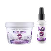 Kit Ultra Gloss Matizante Máscara e Leave-in