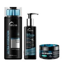 Kit Ultra Hydration Shampoo + Leave-in Hair Protector e Máscara Uso Obrigatório - Truss