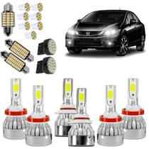 Kit Ultra Led Civic 2012/2016 20000 Lúmens 6500k Completo Kit Ultra Led Civic 2012/2016 20000 Lúmens 6500k Completo