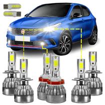 Kit Ultra Led Completo Fiat Argo 2017 a 2023 20000lm 6500k