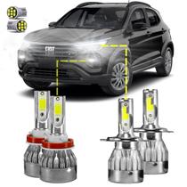 Kit Ultra Led Completo Fiat Pulse 2021 a 2023 20000lm 6500k