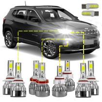 Kit Ultra Led Completo Jepp Compass 2017/2023 20000Lm 6500K