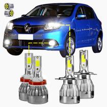 Kit Ultra Led Completo Renault Sandero 07/14 20000lm 6500k